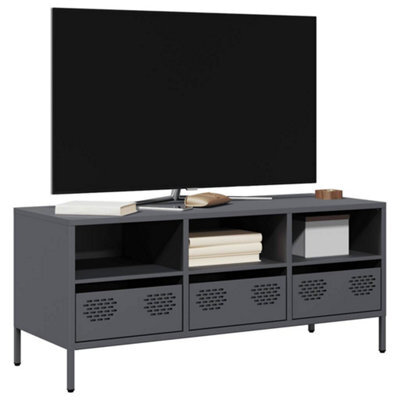 Berkfield Tv Cabinet Anthracite 101.5X39X43.5 Cm Cold-Rolled Steel - image 1