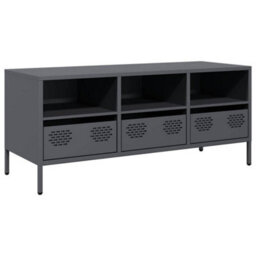 Berkfield Tv Cabinet Anthracite 101.5X39X43.5 Cm Cold-Rolled Steel - thumbnail 2