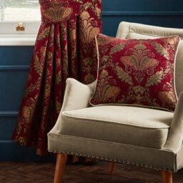 Paoletti Shiraz Floral Jacquard Feather Rich Cushion - thumbnail 3
