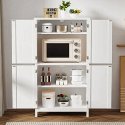Kitchen Pantry Cupboard Freestanding Tall Storage Cabinet - thumbnail 5