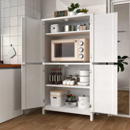 Kitchen Pantry Cupboard Freestanding Tall Storage Cabinet - thumbnail 3