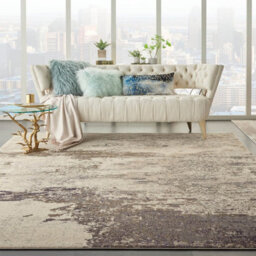 Ivory Grey Abstract Graphics Modern Rug For Living Room Bedroom And Dining Room-66 X 229Cm (Runner) - thumbnail 3