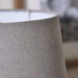 Dibor French Country Table Lamp E27 Brushed Wood Urn Vase Pillar Desk Lamp With Linen Shade Bedside Table Lamp - thumbnail 6