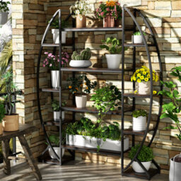 Fativo 1Pcs L125X W30X H177Cm Vintage Industrial Bookcase Tall Display Storage Shelving Unit Furniture Stand - thumbnail 4