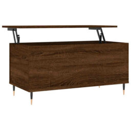 Berkfield Modern Coffee Table Brown Oak 90X44.5X45 Cm Engineered Wood - thumbnail 1