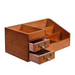 Vintage Cosmetic Storage Box Organizer Desktop Drawer Container Dressing Table - thumbnail 1