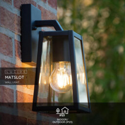 Lucide Large Matslot Outdoor Hanging Lantern Wall Light 246 mm - thumbnail 2