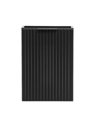 Impact Furniture Cloakroom Vanity Unit Small Sink Wall Cabinet Slimline Black Ribbed 400mm Adel - thumbnail 5