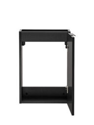 Impact Furniture Cloakroom Vanity Unit Small Sink Wall Cabinet Slimline Black Ribbed 400mm Adel - thumbnail 6