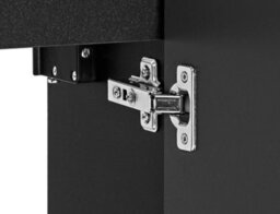 Impact Furniture Cloakroom Vanity Unit Small Sink Wall Cabinet Slimline Black Ribbed 400mm Adel - thumbnail 7