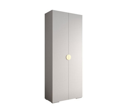 Arte Elegant White Inova 4 Hinged Door Wardrobe W1000mm H2370mm D470mm - Versatile Storage With Gold Handles - image 1