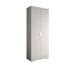 Arte Elegant White Inova 4 Hinged Door Wardrobe W1000mm H2370mm D470mm - Versatile Storage With Gold Handles - thumbnail 1