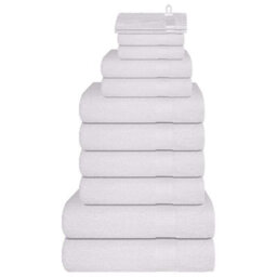 Berkfield 12 Piece Towel Set White 360 Gsm 100% Cotton