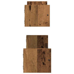 Walplus Wall Shelf 2 Pcs Old Wood 60 X 16 X 14 Cm Engineered Wood - thumbnail 7