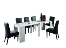 FurniComp LTD Furnicomp Novara White Gloss Extending Console Dining Table - thumbnail 2