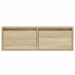 Berkfield Tv Cabinet With Led Lights Sonoma Oak 75X35.5X25 Cm - thumbnail 7