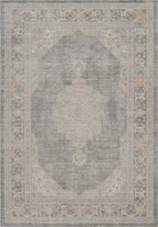 Maia Washable Low Pile Non Slip Orchid Traditional Area Rug - Grey, 160 X 240 Cm (Rectangular) - thumbnail 2