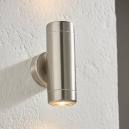 2 Pack Up & Down Twin Outdoor Wall Light - 2 X 7W Gu10 Led - Stainless Steel - thumbnail 5