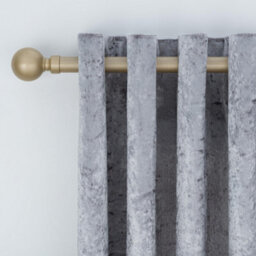 A.unique Home Plain Round Ball Metal Extendable Curtain Pole With Rings And Fittings (25/28mm) - Matte Gold, 180Cm - 340Cm Approx - thumbnail 4