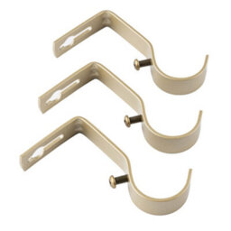 A.unique Home Plain Round Ball Metal Extendable Curtain Pole With Rings And Fittings (25/28mm) - Matte Gold, 180Cm - 340Cm Approx - thumbnail 7