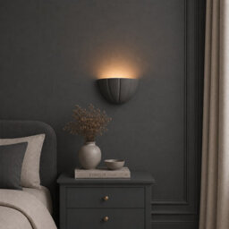 Valuelights Leonardo Navy Blue Ceramic Scallop Flush Wall Sconce Light - thumbnail 1