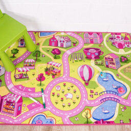 Loomed Kids Interactive Funfair Village Play Mat Soft Bedroom Rug 95X133Cm - thumbnail 6