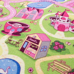 Loomed Kids Interactive Funfair Village Play Mat Soft Bedroom Rug 95X133Cm - thumbnail 5