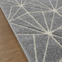 Melrose Salerno Grey Fans Patterned Design Small Indoor Area Rug 080/150Cm - thumbnail 3