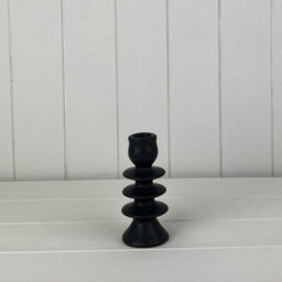 Small Black Ceramic Candle Holder - thumbnail 1