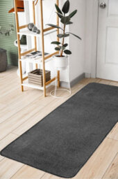 The Rugs Relay Collection Recycled Low Pile Rug In Charcoal - thumbnail 2