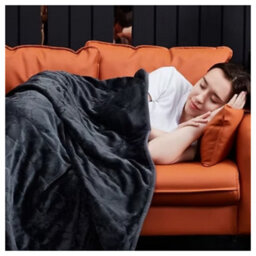 Black Heated Throw Blanket 160 X 120Cm Soft Fleece Electric Blanket With Remote Control, Adjustable Heat, Timer, Led Display - thumbnail 3