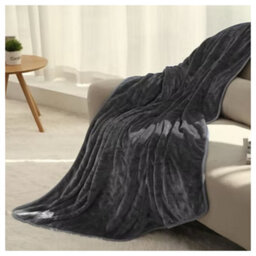 Black Heated Throw Blanket 160 X 120Cm Soft Fleece Electric Blanket With Remote Control, Adjustable Heat, Timer, Led Display - thumbnail 2