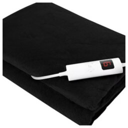 Black Heated Throw Blanket 160 X 120Cm Soft Fleece Electric Blanket With Remote Control, Adjustable Heat, Timer, Led Display - thumbnail 1
