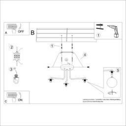 Luminosa Lighting Luminosa Astral Minimalist Semi Flush Ceiling 3 Light Black - thumbnail 9