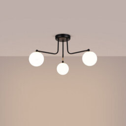 Luminosa Lighting Luminosa Astral Minimalist Semi Flush Ceiling 3 Light Black - thumbnail 3