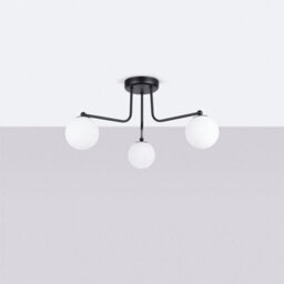 Luminosa Lighting Luminosa Astral Minimalist Semi Flush Ceiling 3 Light Black - thumbnail 2