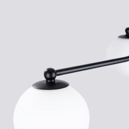 Luminosa Lighting Luminosa Astral Minimalist Semi Flush Ceiling 3 Light Black - thumbnail 5