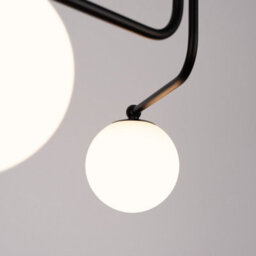 Luminosa Lighting Luminosa Astral Minimalist Semi Flush Ceiling 3 Light Black - thumbnail 4