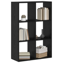 Berkfield Modern Book Cabinet Black Oak 69.5 X 29 X 103.5 Cm Engineered Wood - thumbnail 3