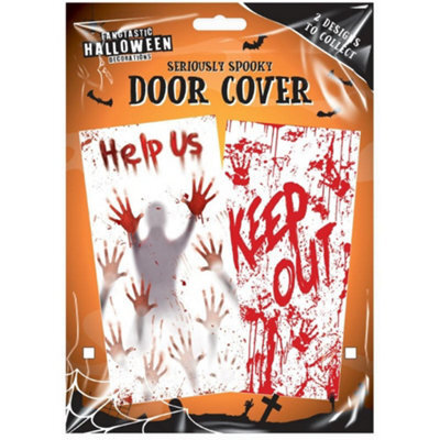 Set Of 2 Halloween Scary Door Covers - Haunted Decor