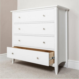 Statement Furniture Edward Hopper White 4 Drawer Chest Of Drawers - thumbnail 3