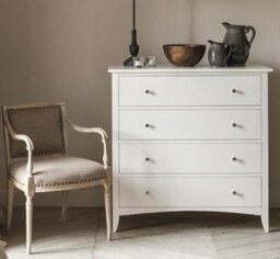 Statement Furniture Edward Hopper White 4 Drawer Chest Of Drawers - thumbnail 1