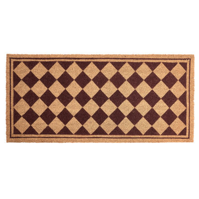 Beliani Doormat Cardona Beige/ Brown 55 X 120 Cm Coir