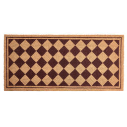 Beliani Doormat Cardona Beige/ Brown 55 X 120 Cm Coir - thumbnail 1