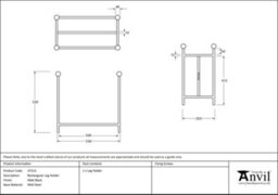 From The Anvil Matt Black Rectangular Log Holder - thumbnail 2