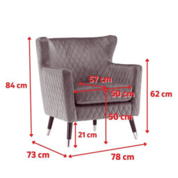 Velvet Black Alessia Accent Chair - thumbnail 8