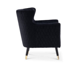 Velvet Black Alessia Accent Chair - thumbnail 6