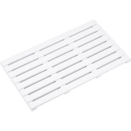 Mantrraj Bamboo Duckboard Bath Mat Anti Slip Mat Spa, Bath, Shower Bathroom Decor Easy To Clean Water Resistant Shower Mat White