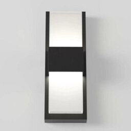Xample Artika Mazza Frosted Led Wall Light, Matte Black Indoor/outdoor Sconce With Frosted Acrylic, 450 Lumens, Weatherproof, 12W - thumbnail 7