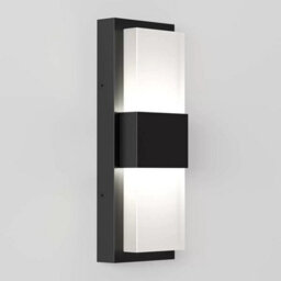 Xample Artika Mazza Frosted Led Wall Light, Matte Black Indoor/outdoor Sconce With Frosted Acrylic, 450 Lumens, Weatherproof, 12W - thumbnail 6